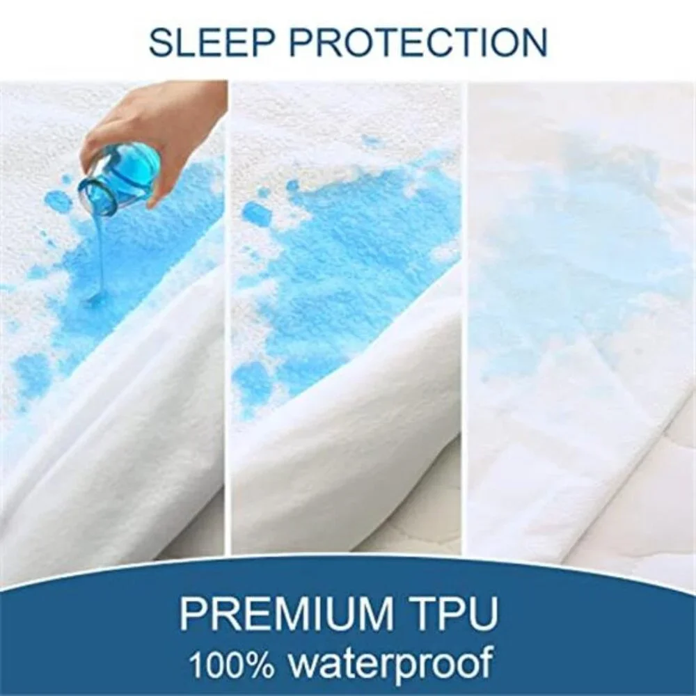 Queen Waterproof Mattress Protector Terry Soft 18
